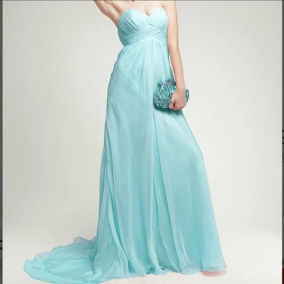 Plus Size Aqua Chiffon Dress | Color: Blue | Size: 16 | Mpayton57'S Closet
